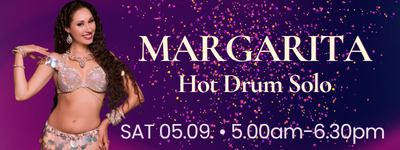 5.00pm MARGARITA Hot Drum Solo | SAT 05.09.26 | 5.00-6.30pm